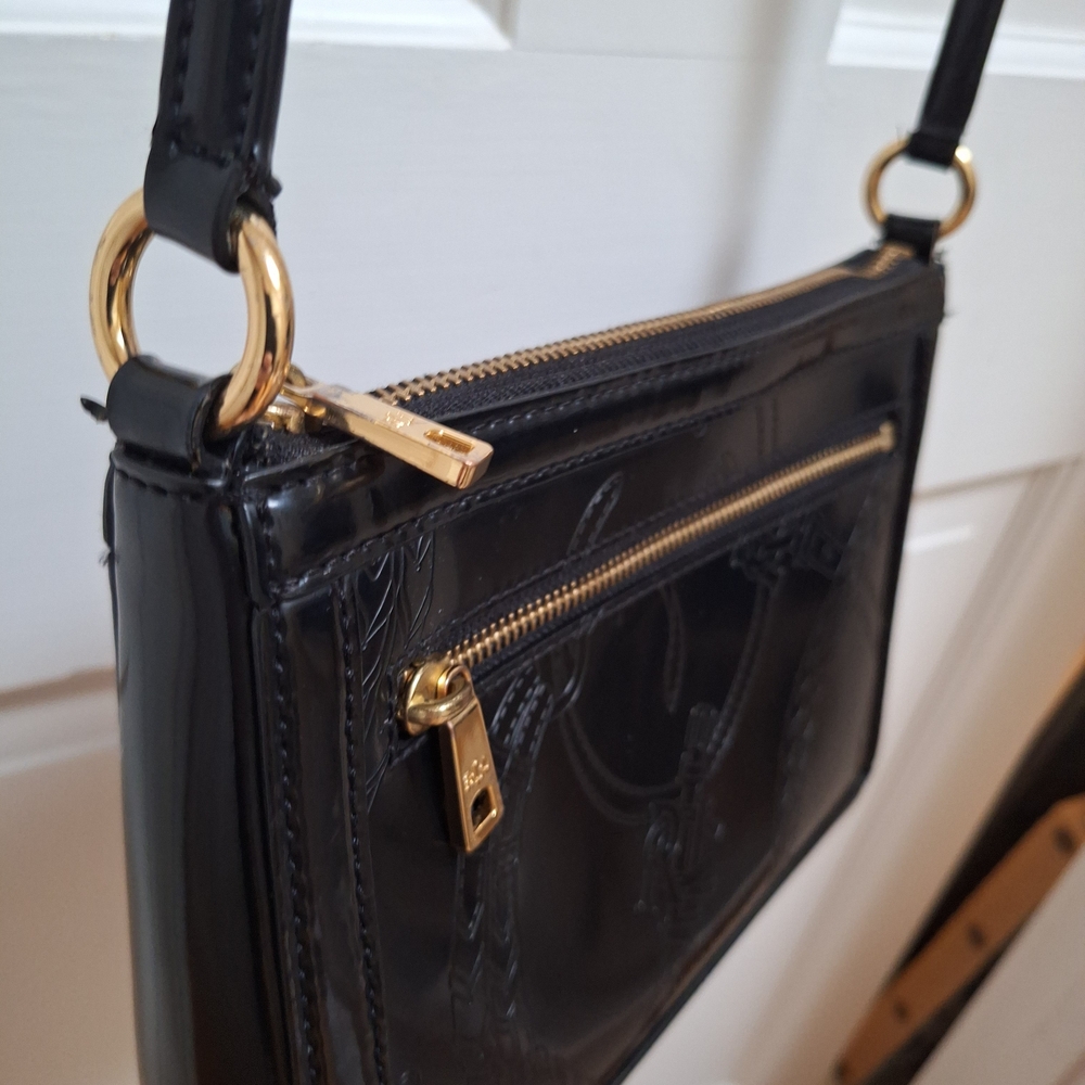 Lauren Ralph Lauren 1967 Black Label Equestrian Patent Leather Crossbody Bag - Picture 3 of 10